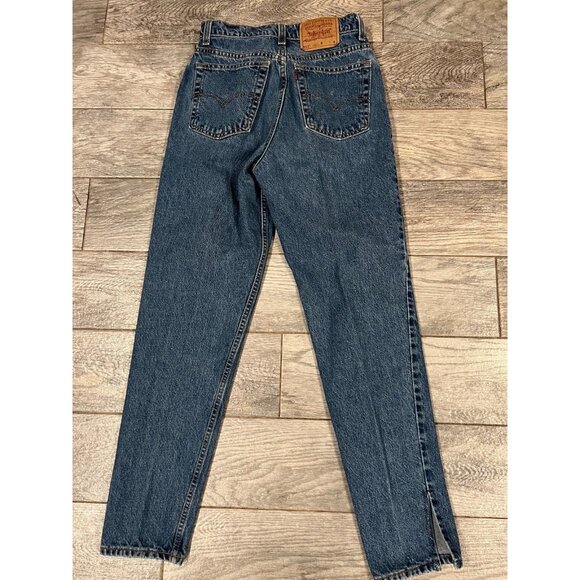 Levi Strauss 512 Slim Fit Womens size 11 Tapered Leg USA Vintage Split Hem Levis - Picture 5 of 12